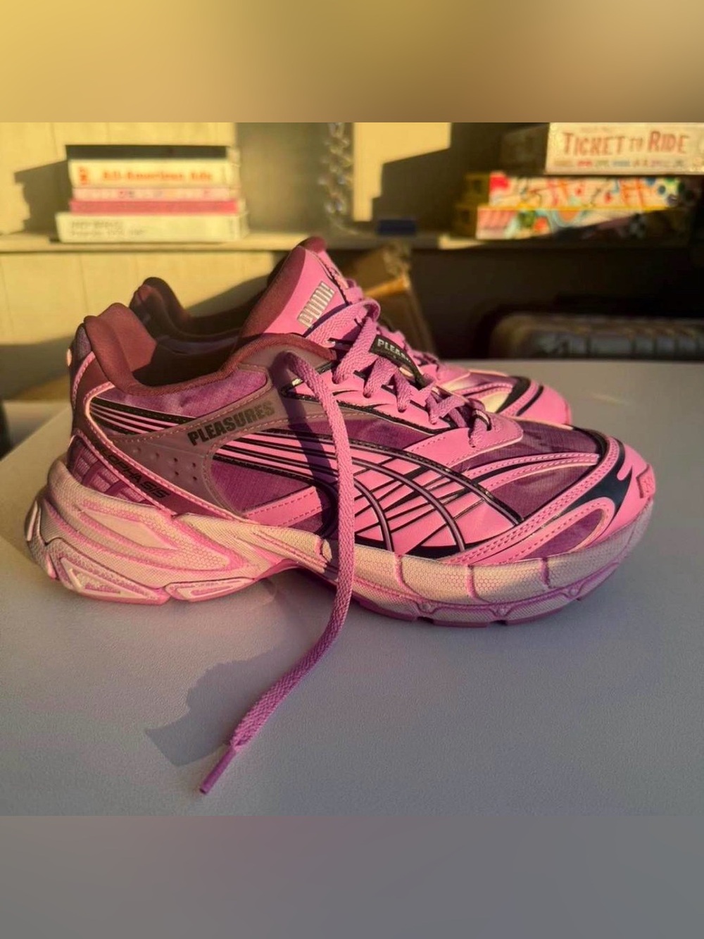 Puma x Pleasures Velophasis Sneakers - Mauve